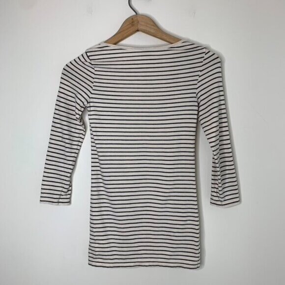 Aritzia Babaton Stripe T-shirt Top 3/4 Length sleeve Stretch Cotton Size XS - Picture 16 of 16